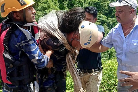 Indian bus falls into river in Nepal